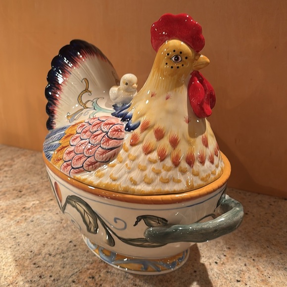 Fitz and Floyd Classics Ricamo Covered Vegetable Dish - Picture 3 of 16